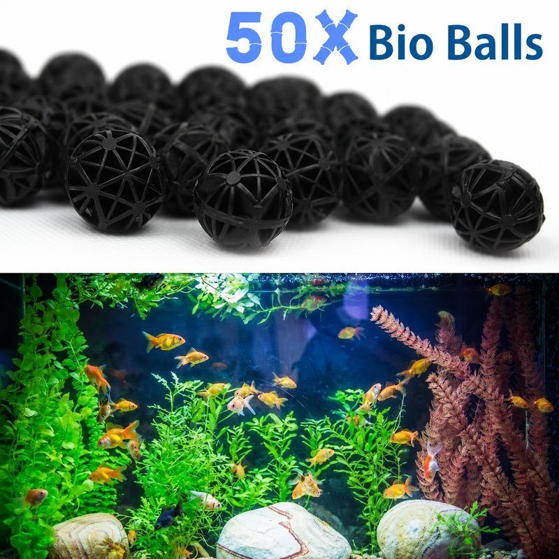 Fish Tank Filter - 50Pcs 16mm Aquarium Bio Filter Balls