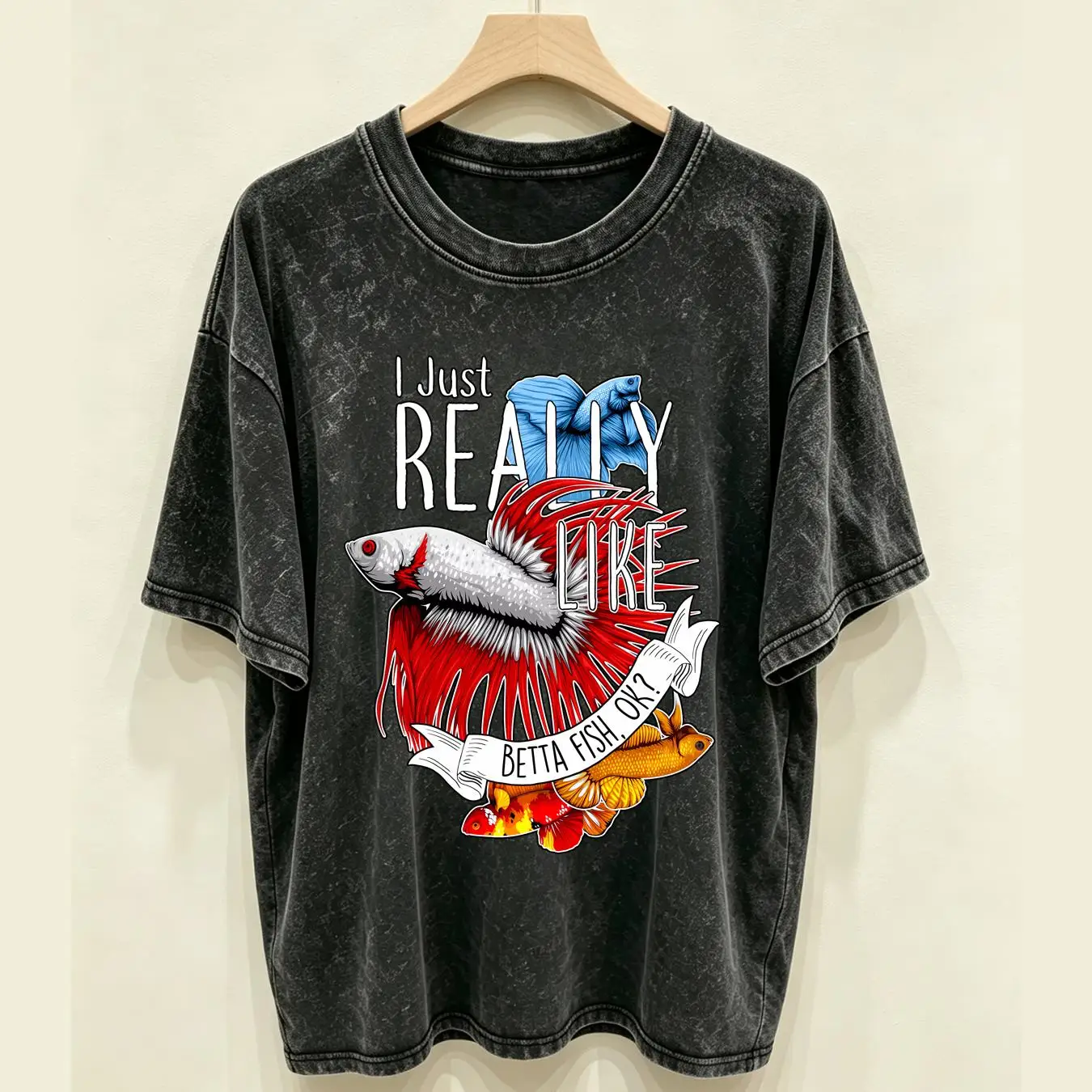washed T Shirt Betta Fish Funn - đánh giá và giá Aquarium Fish Keeping
