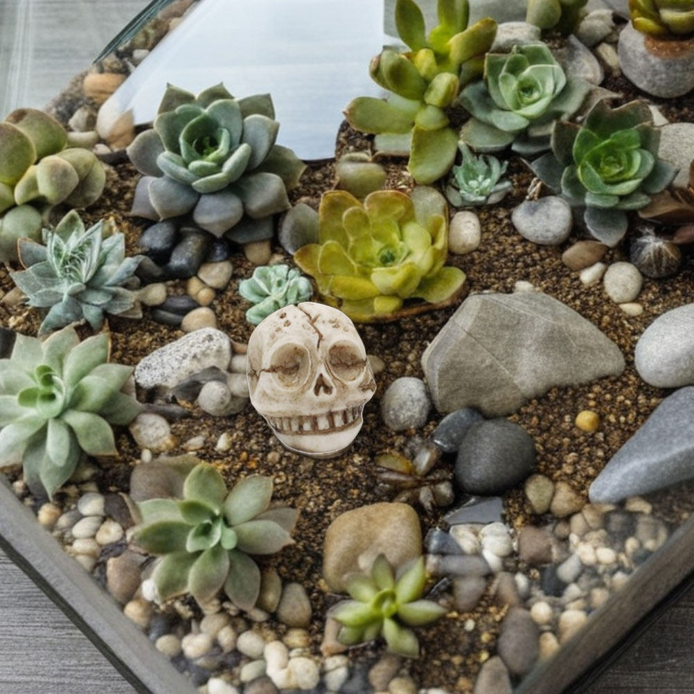 20Pcs Resin Smiling Skull Deco - đánh giá và giá Aquarium Decor