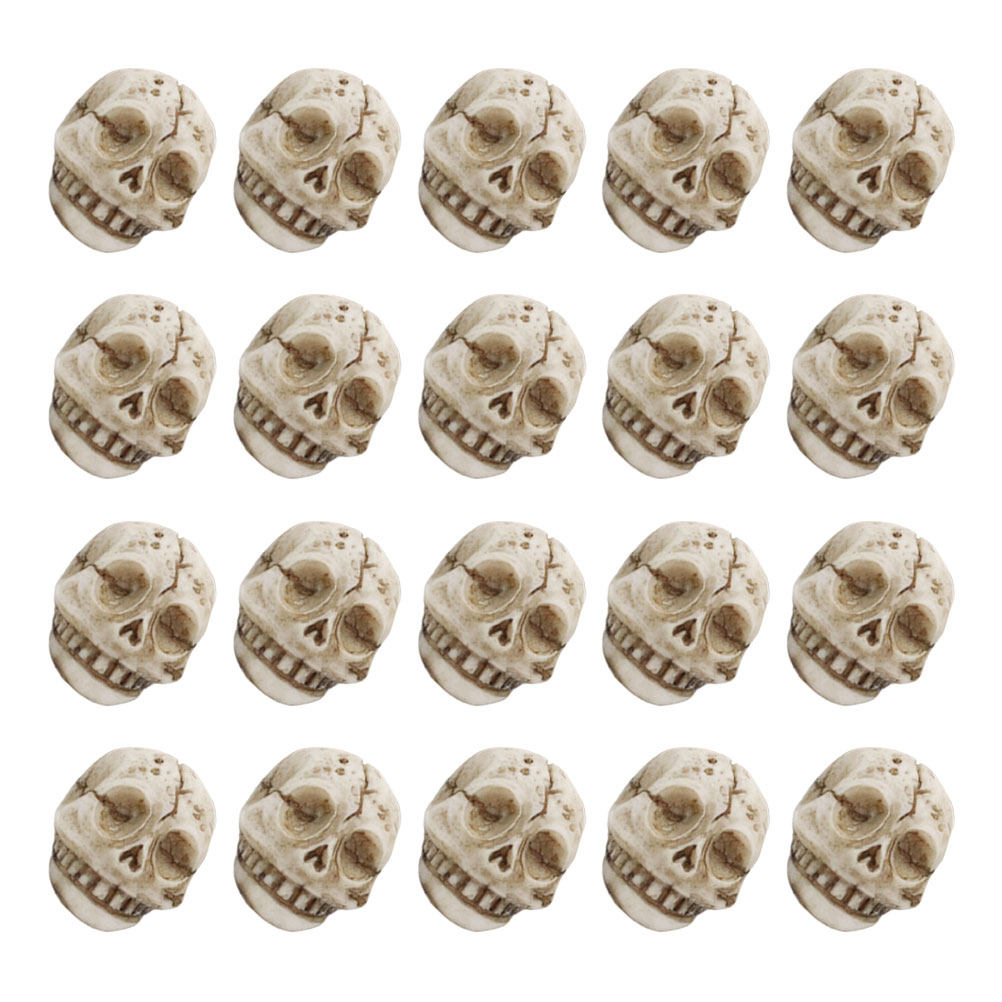 20Pcs Resin Smiling Skull Deco - đánh giá và giá Aquarium Decor