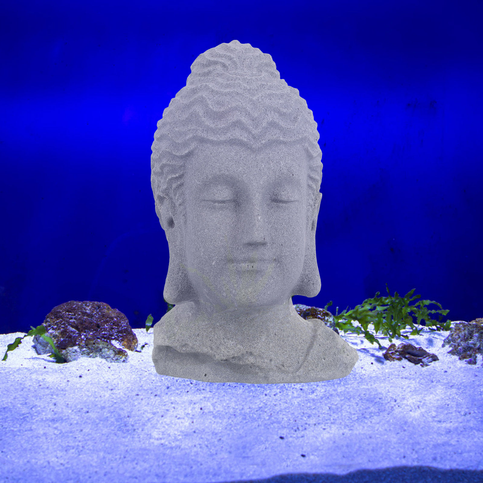 Meditating Buddha Head Statue  - đánh giá và giá Aquarium Fish Tank