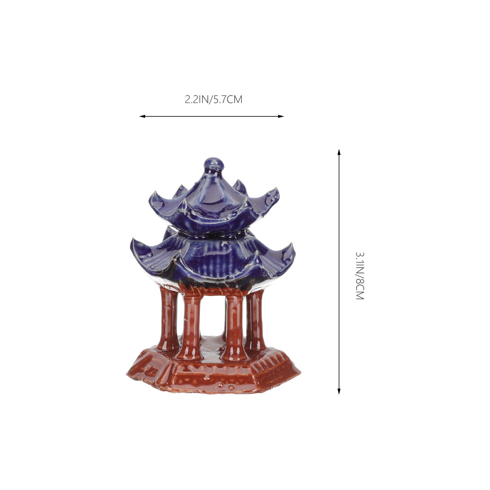 3Pcs Ceramic Pavilion Miniatur - đánh giá và giá Aquarium Decor