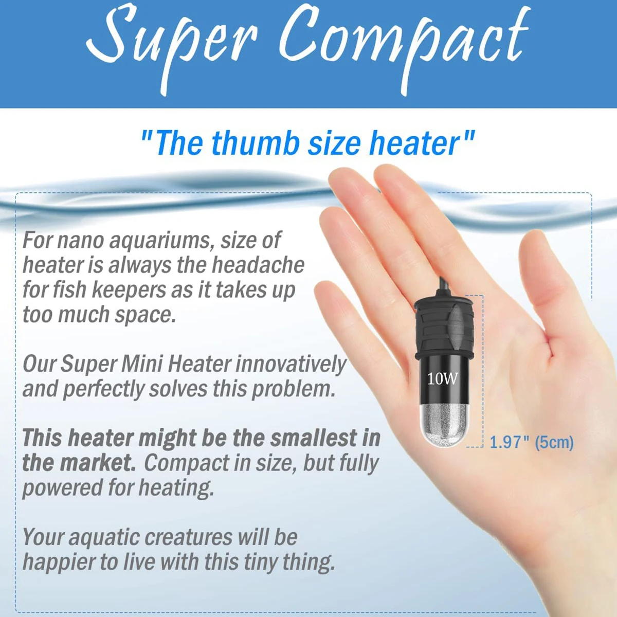 10W Adjustable Aquarium Heater - đánh giá và giá Fish Tank Heater