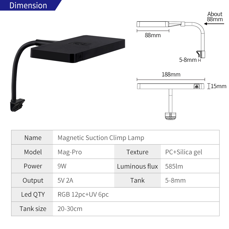 Mag-Pro LED RGB Dimming xiaomi - đánh giá và giá Xiaomi Aquarium Fish Tank