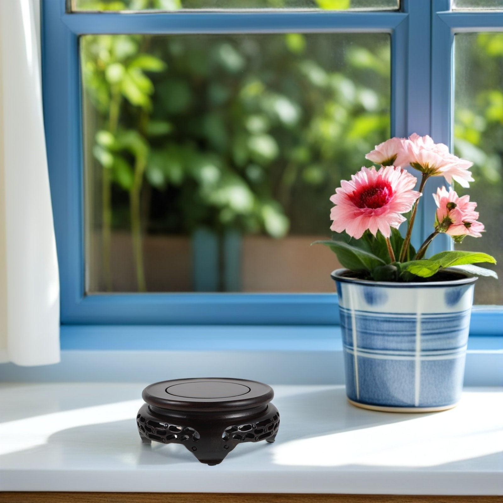 Wooden Vase Display Stand Roun - đánh giá và giá Aquarium Plants